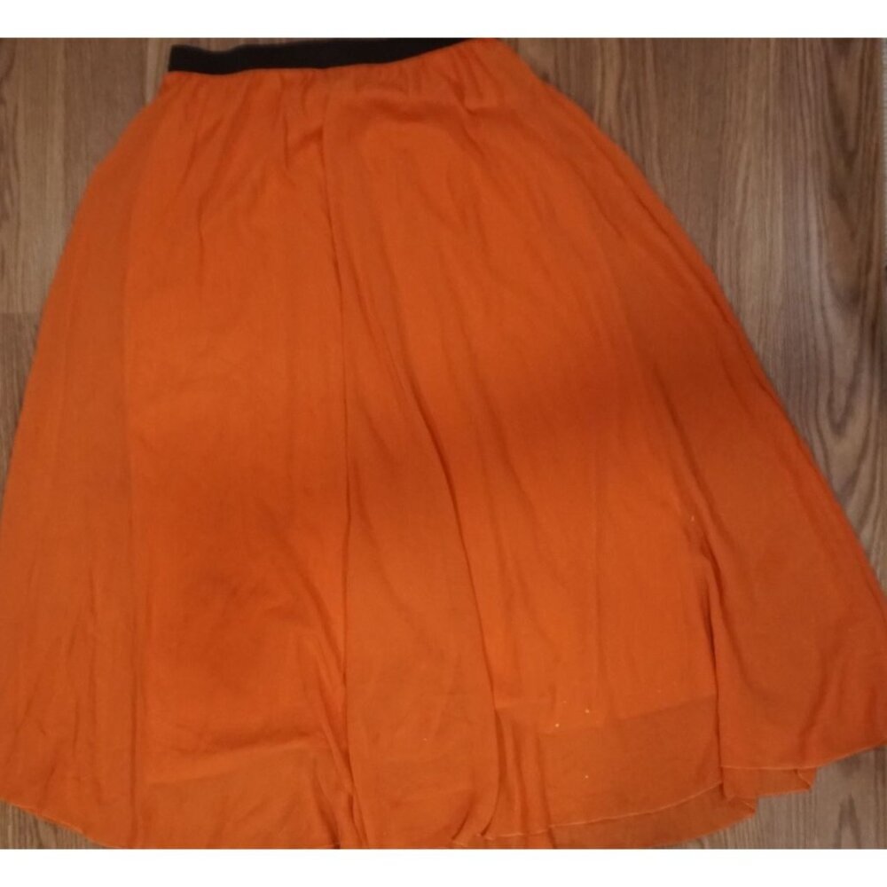 WD.NY Pleated Maxi Skirt - Orange (Size L) - Picture 6 of 10